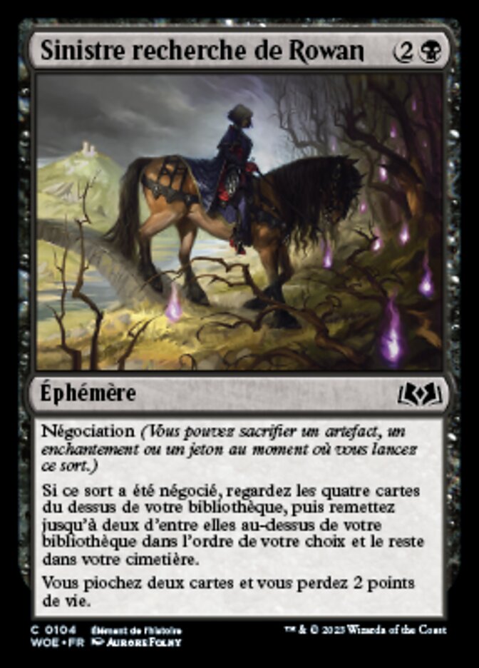 Sinistre recherche de Rowan