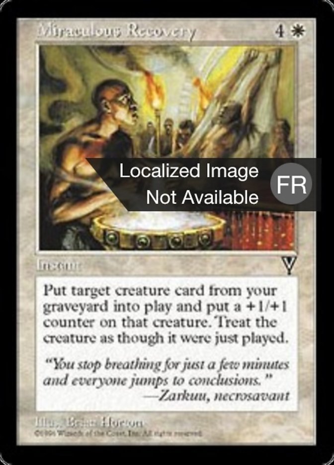 Récupération miraculeuse