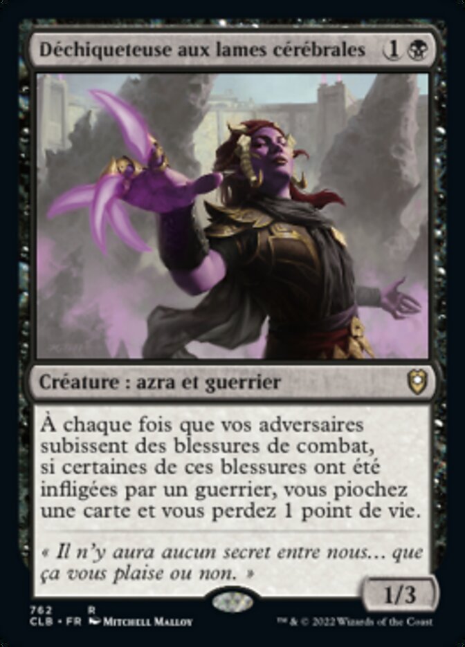 Déchiqueteuse aux lames cérébrales