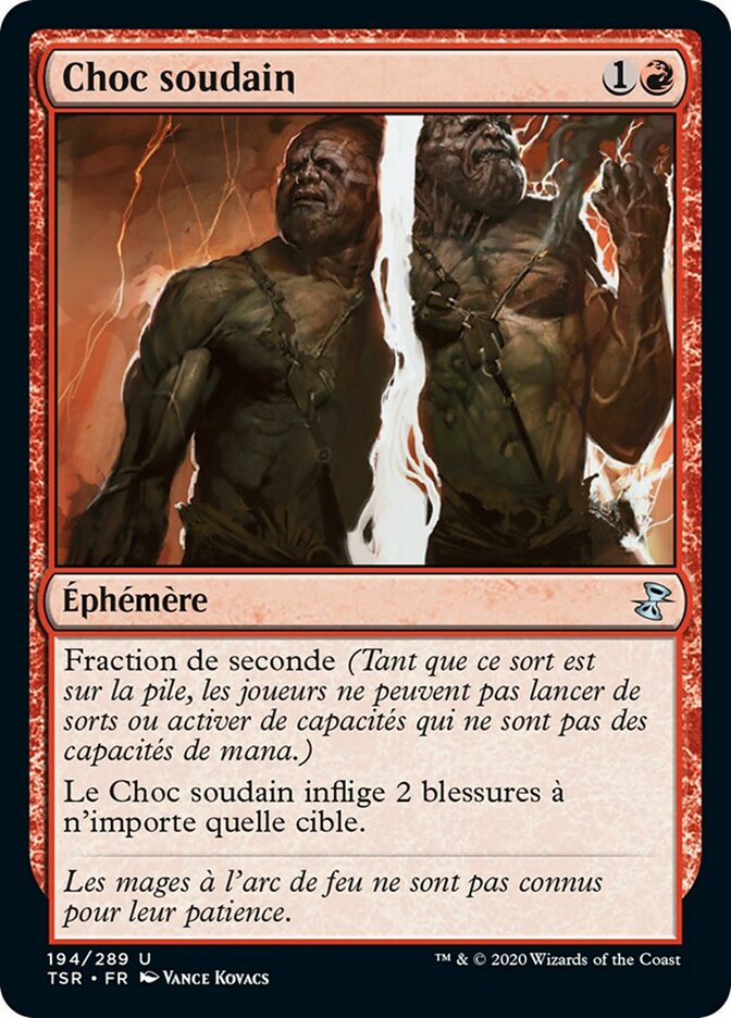 Choc soudain
