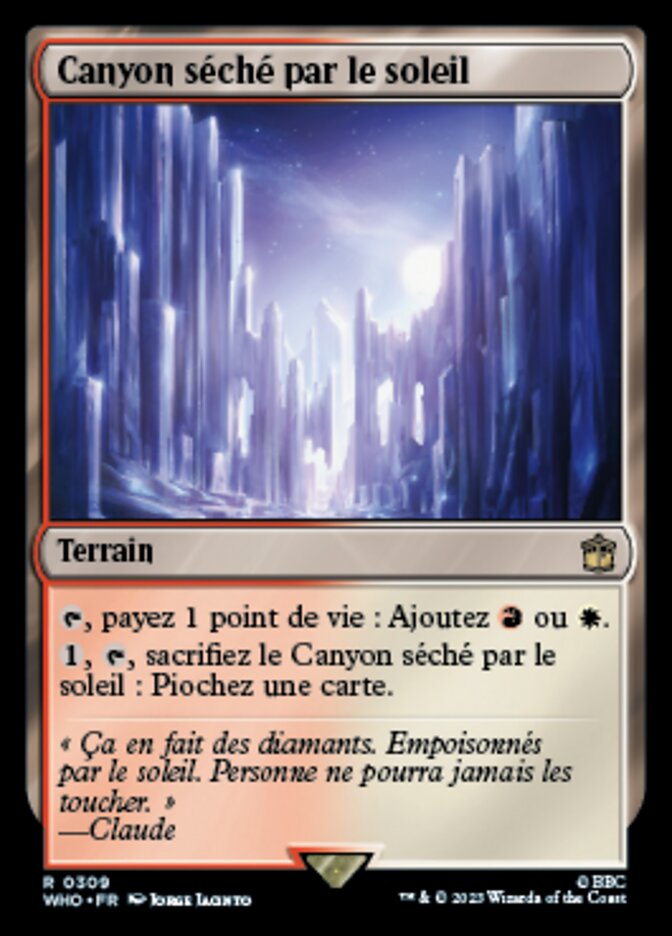 Canyon séché par le soleil