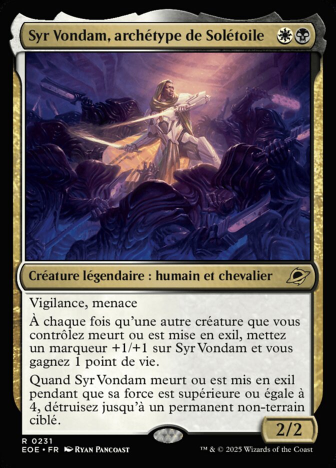 Syr Vondam, archétype de Solétoile
