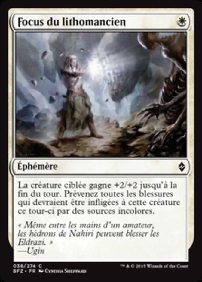 Focus du lithomancien