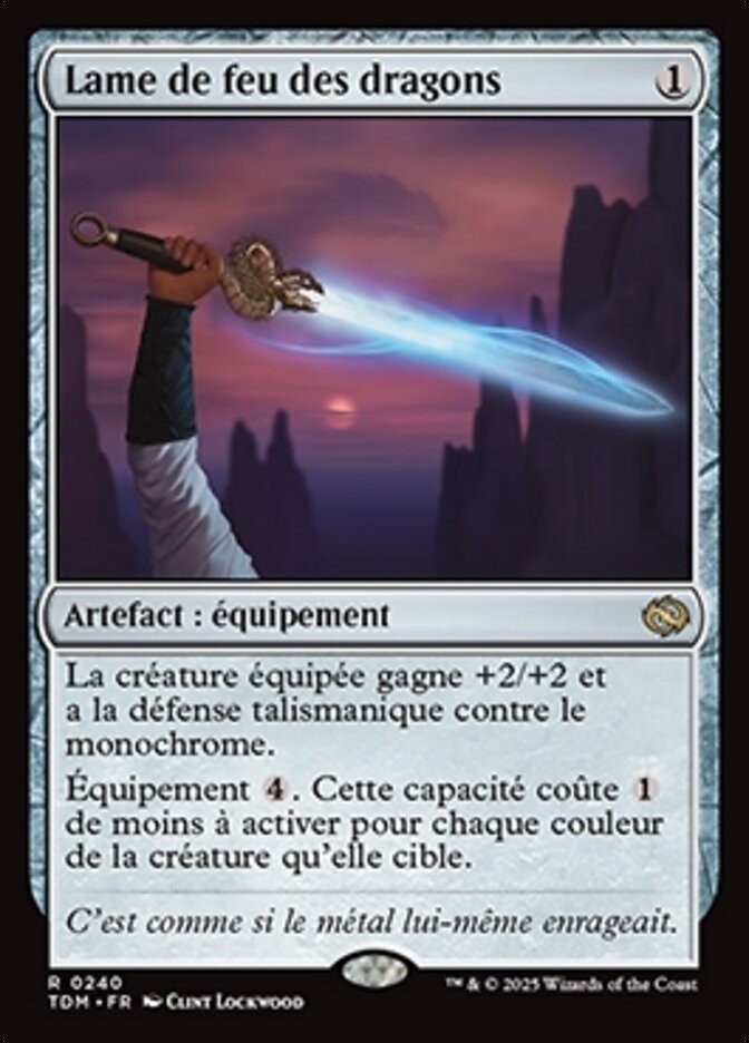 Lame de feu des dragons