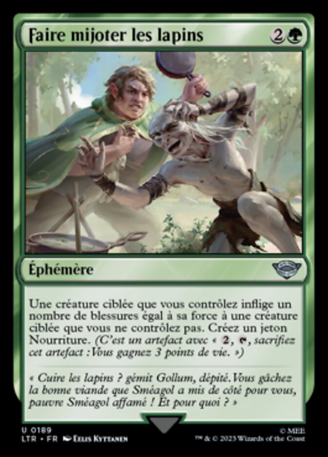 Faire mijoter les lapins