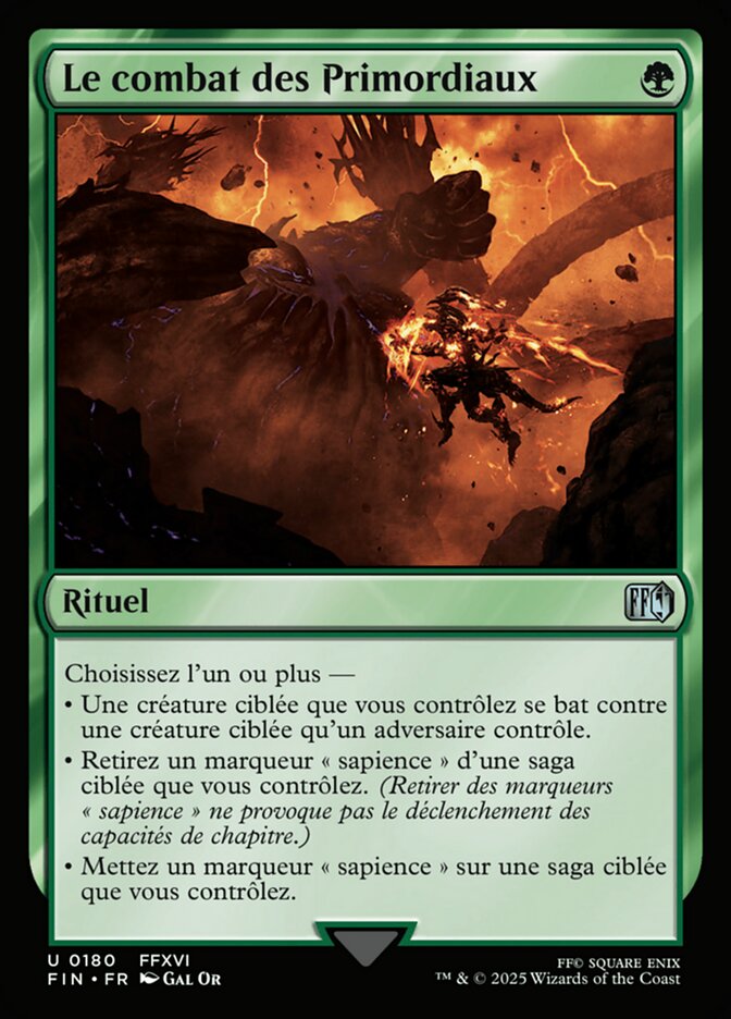Le combat des Primordiaux