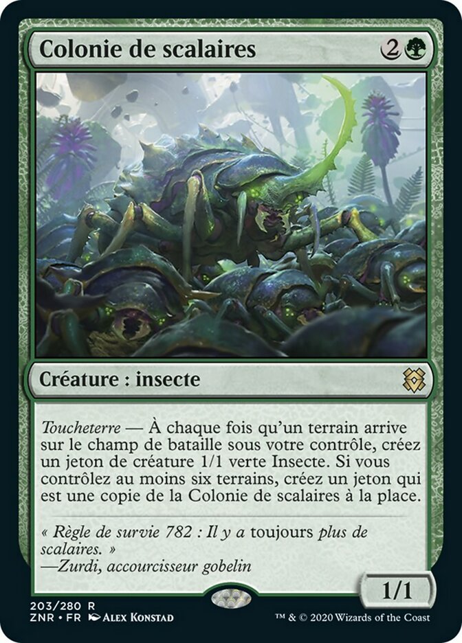 Colonie de scalaires