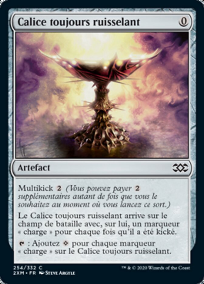 Calice toujours ruisselant