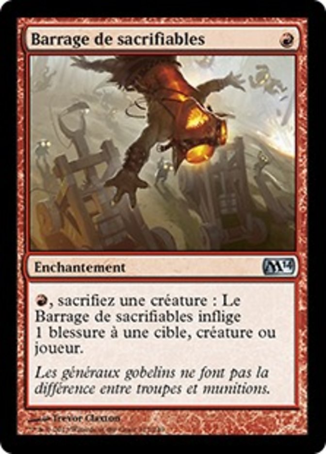 Barrage de sacrifiables