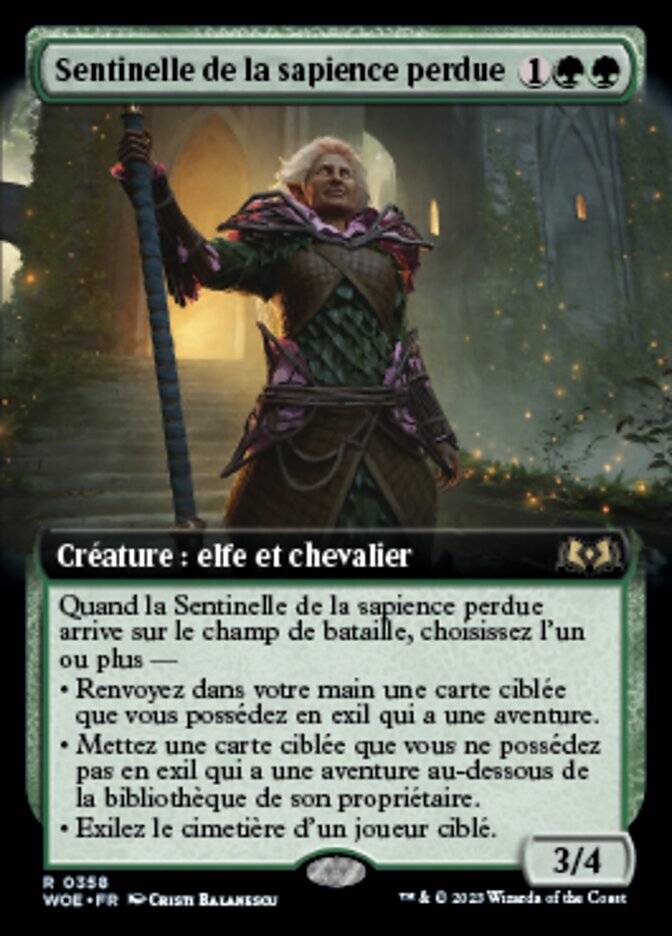 Sentinelle de la sapience perdue