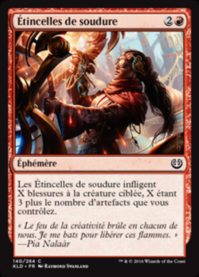 Étincelles de soudure