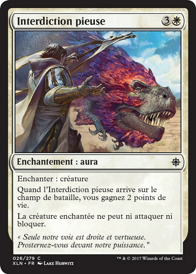 Interdiction pieuse