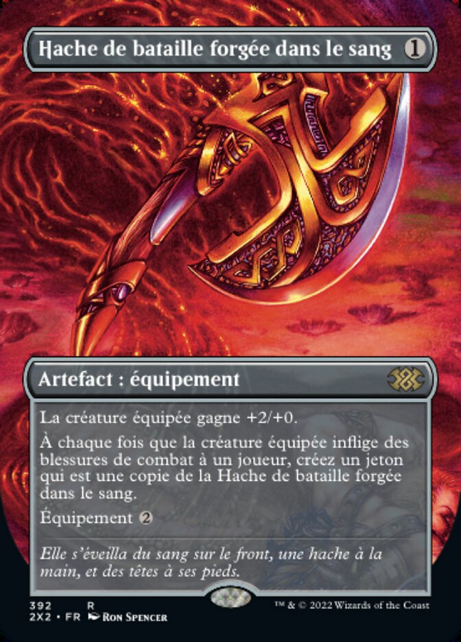 Hache de bataille forgée dans le sang