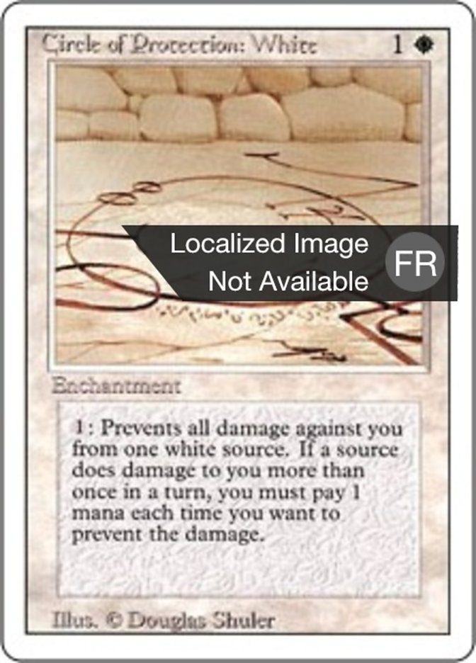 Cercle de protection : blanc