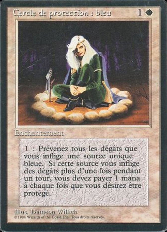 Cercle de protection : bleu