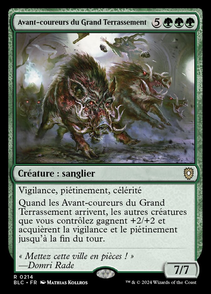 Avant-coureurs du Grand Terrassement