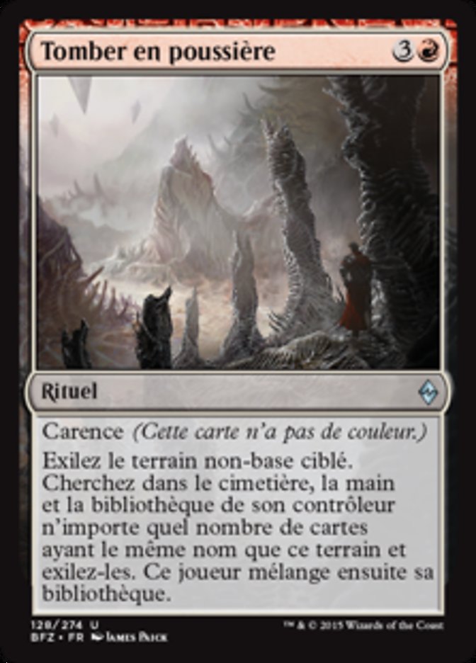 Tomber en poussière