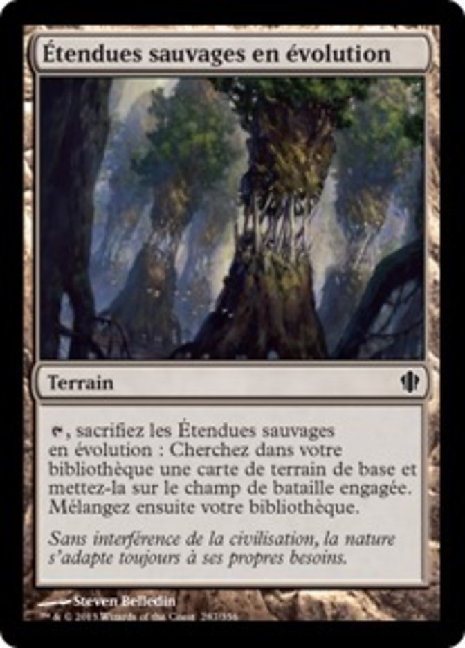 Étendues sauvages en évolution
