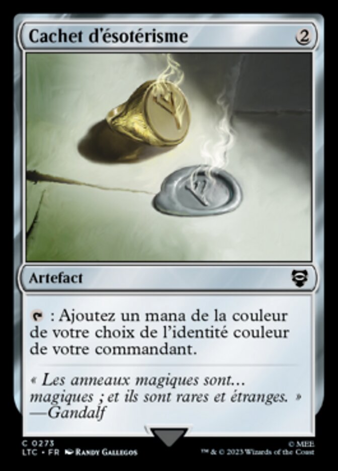 Cachet d'ésotérisme