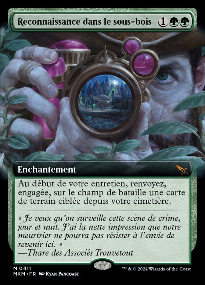 Reconnaissance dans le sous-bois