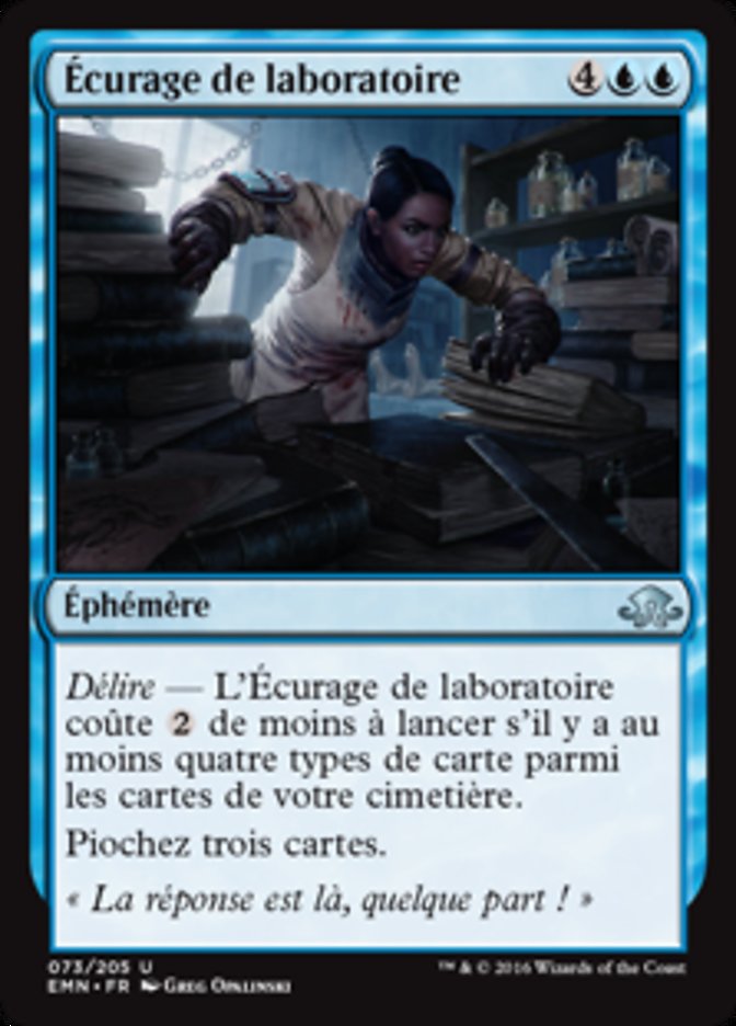 Écurage de laboratoire