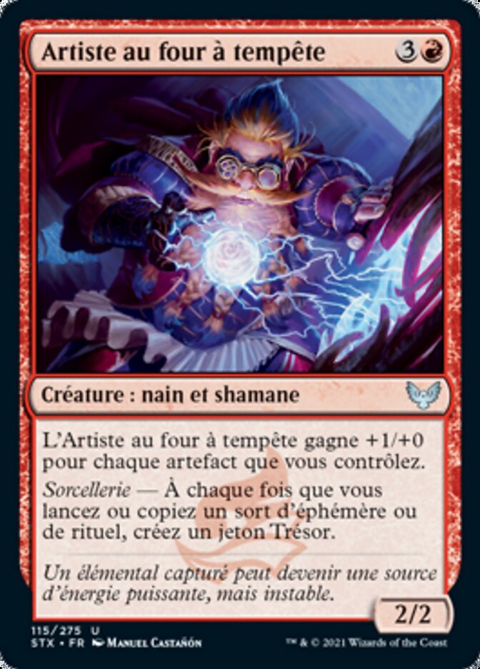 Artiste au four à tempête