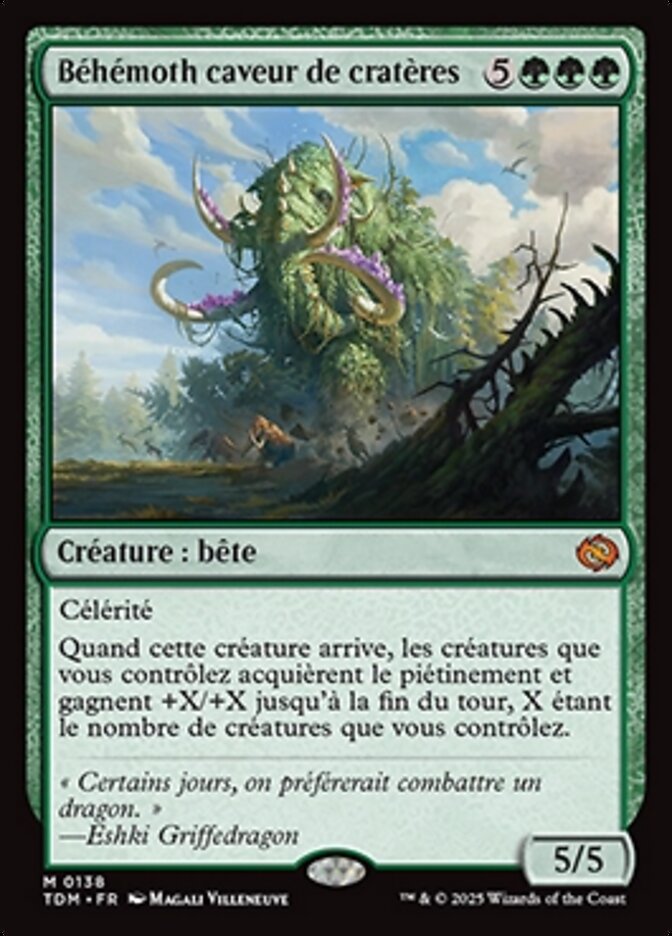 Béhémoth caveur de cratères