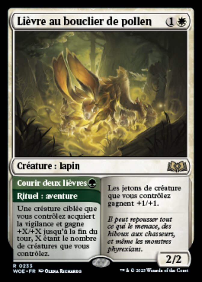 Lièvre au bouclier de pollen