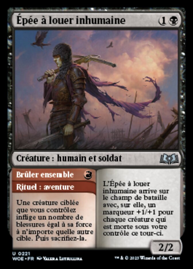 Épée à louer inhumaine
