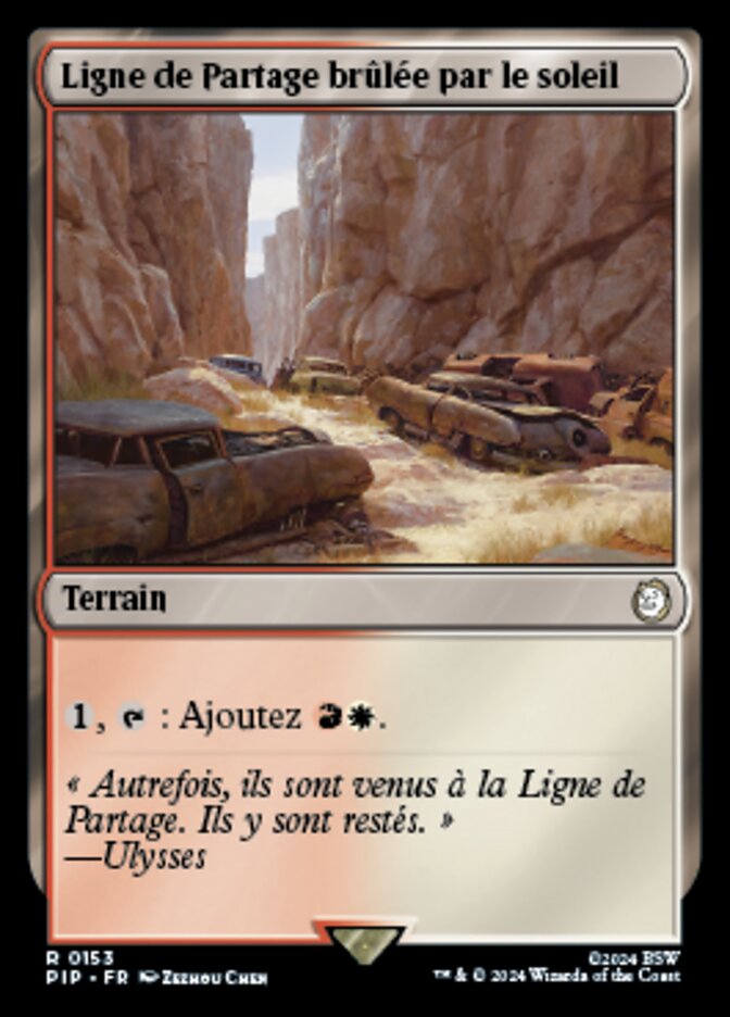 Ligne de Partage brûlée par le soleil