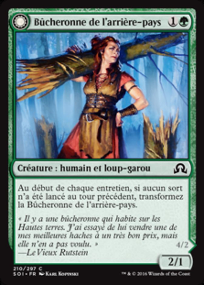 Bûcheronne de l'arrière-pays