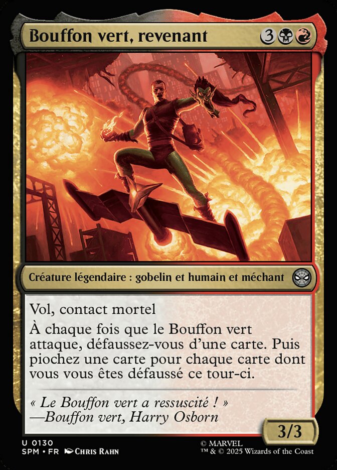 Bouffon vert, revenant