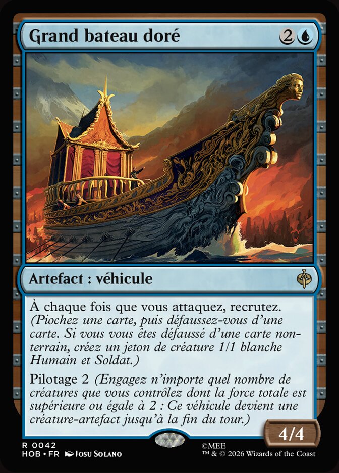 Grand bateau doré