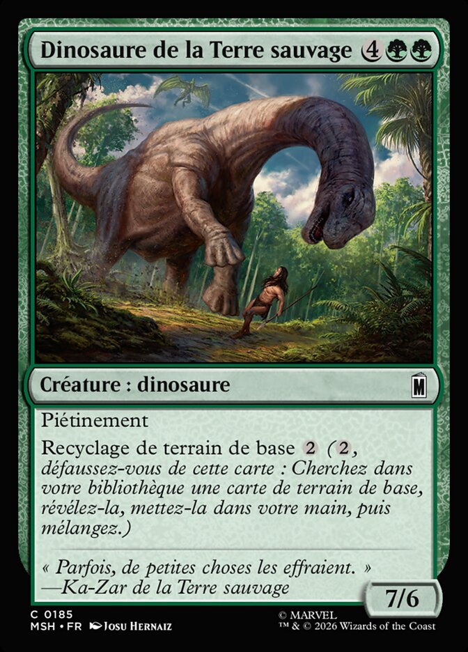 Dinosaure de la Terre sauvage