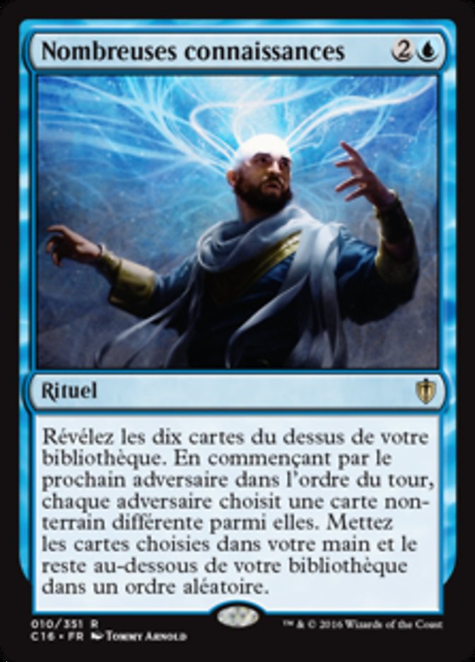 Nombreuses connaissances