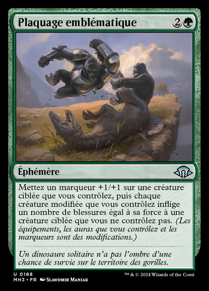 Plaquage emblématique