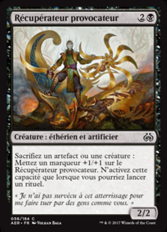 Récupérateur provocateur