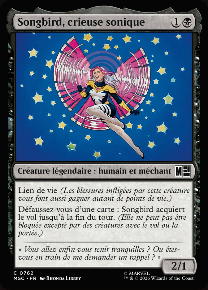 Songbird, crieuse sonique