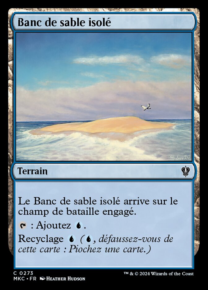 Banc de sable isolé