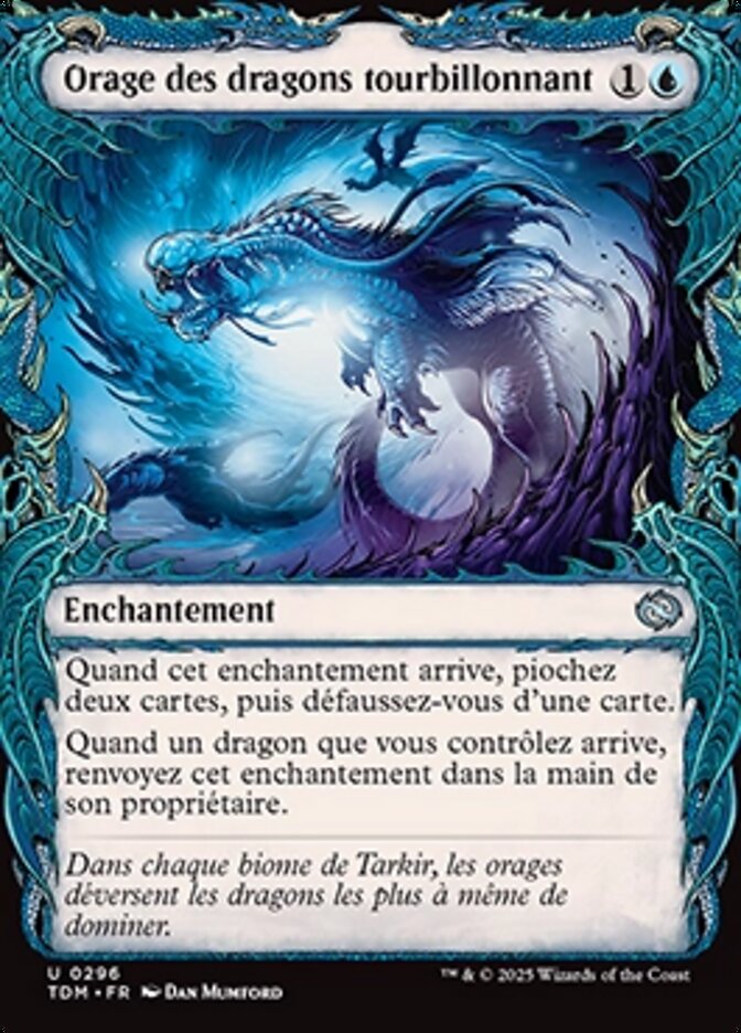 Orage des dragons tourbillonnant