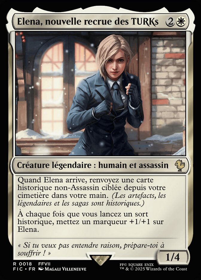 Elena, nouvelle recrue des TURKs