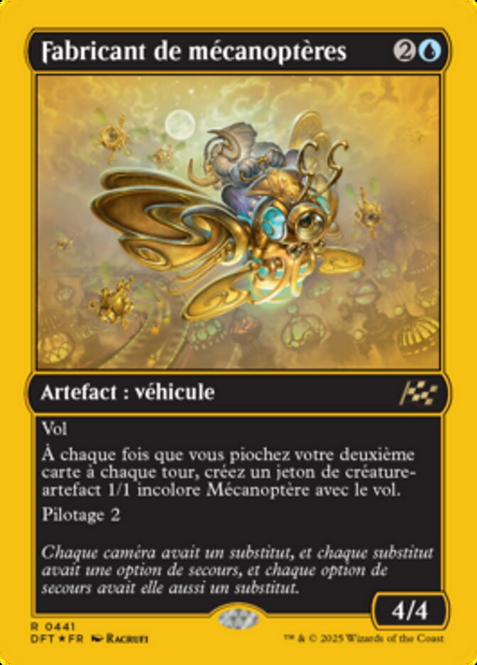 Fabricant de mécanoptères