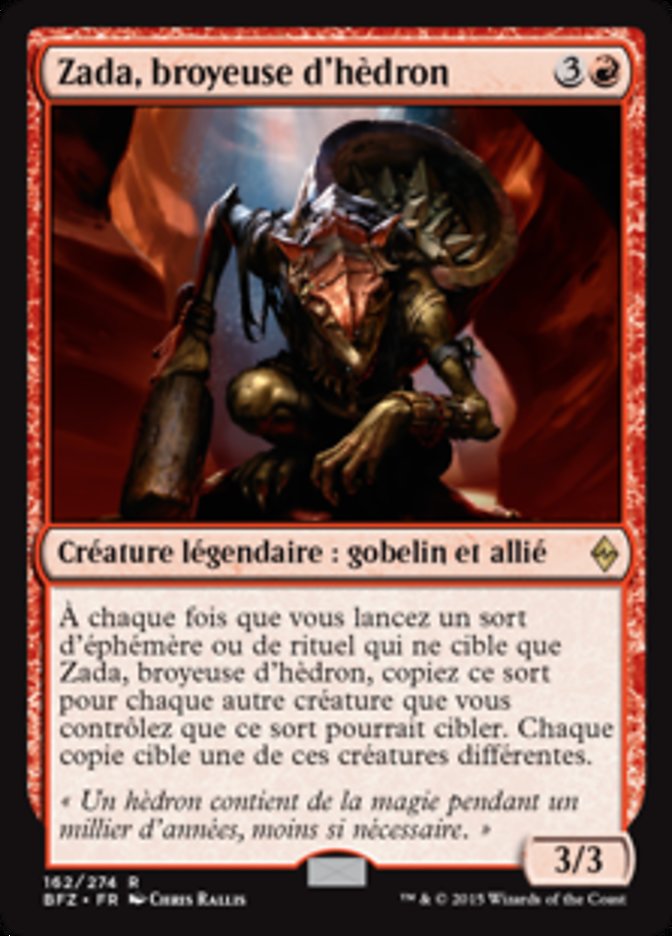 Zada, broyeuse d'hèdron