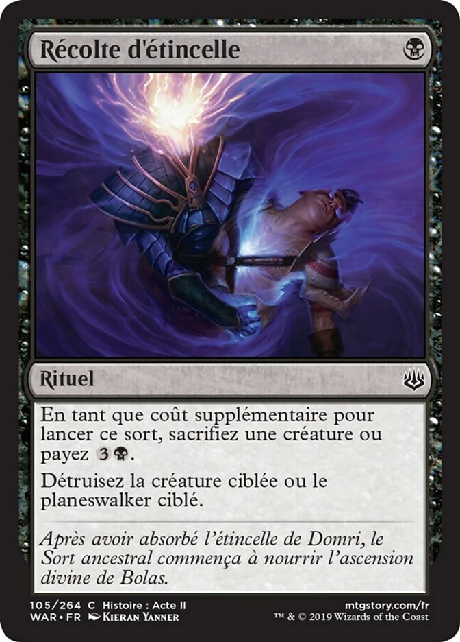 Récolte d'étincelle