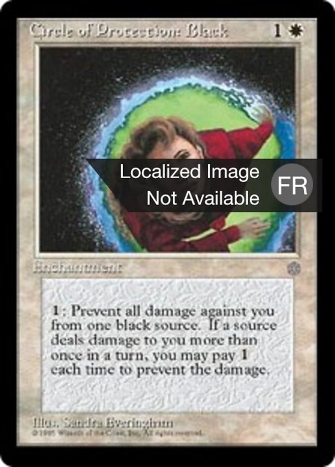 Cercle de protection : noir