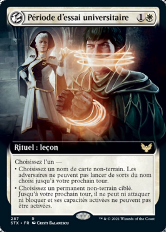 Période d'essai universitaire