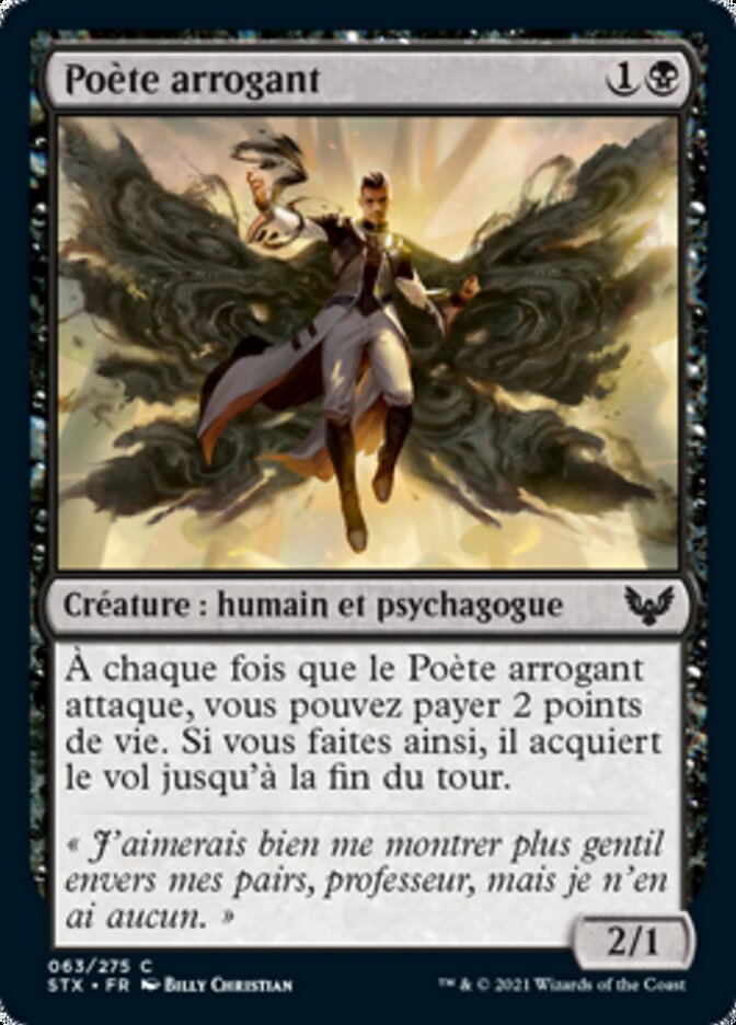 Poète arrogant