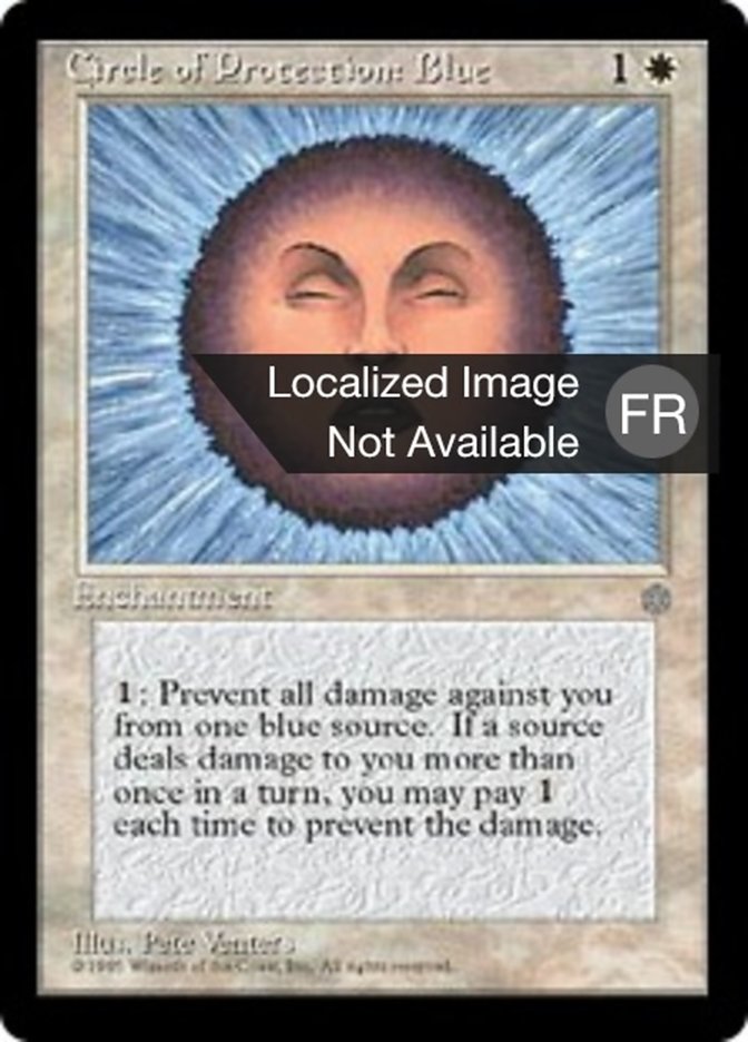 Cercle de protection : bleu