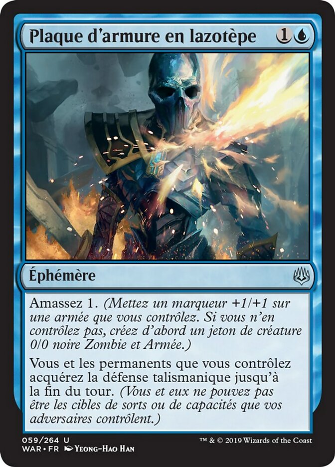 Plaque d'armure en lazotèpe