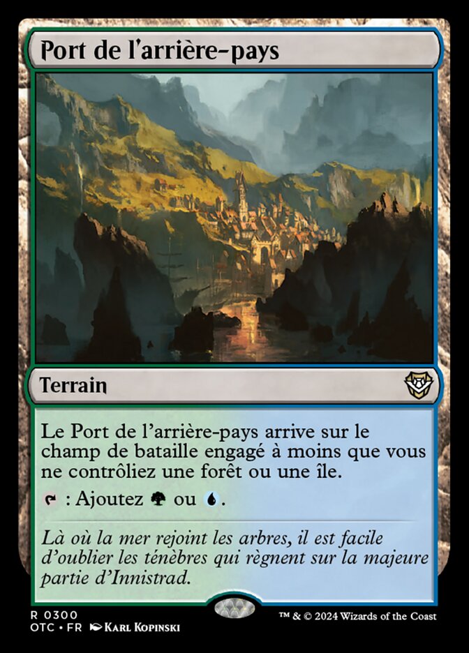 Port de l'arrière-pays